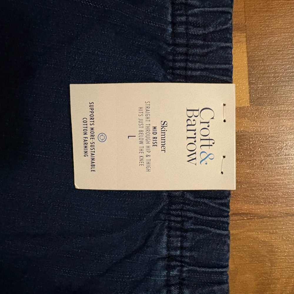 New Croft & Barrow Navy Skimmer Capris - Picture 3 of 4